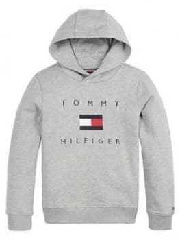 Tommy Hilfiger Boys Logo Hoodie - Grey Marl
