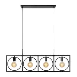 Lucide SUUS - Bar Pendant Light - 4xE27 - Black