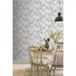 Linen Leaf Wallpaper