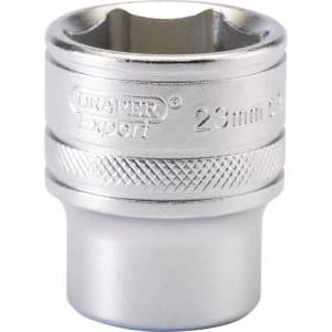 Draper 1/2" Drive Satin Finish Hexagon Socket Metric 1/2" 23mm