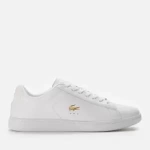Lacoste Womens Carnaby Evo 0722 1 Leather Cupsole Trainers - White/Gold - UK 4