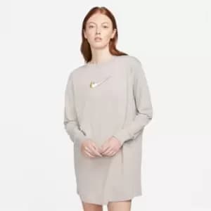 Nike Sportswear Long Sleeve Dance Dress Womens - Grey
