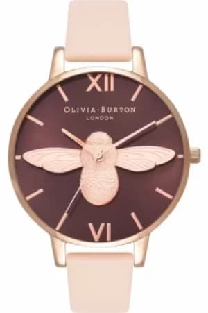 Ladies Olivia Burton Animal Motif 3D Bee Big Dial Watch OB16AM99