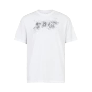 AllSaints Shadow Stamp Short Sleeve Crew - Optic White