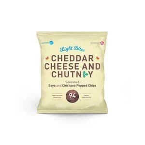 Light Bites Cheddar Cheese and Chutney Popped Chips