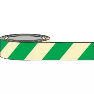 PSPA Class B Photoluminescent Green Chevron Tape 80mm x 10m for