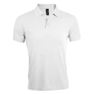 SOLs Mens Prime Pique Plain Short Sleeve Polo Shirt (3XL) (White)
