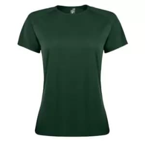 SOLS Womens/Ladies Sporty Short Sleeve T-Shirt (M) (Forest Green)