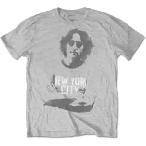 John Lennon - NYC Unisex XX-Large T-Shirt - Grey