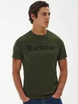 Barbour Large Logo T-Shirt - Khaki Size M Men