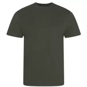 Awdis Mens Cascade Ecologie Organic T-Shirt (XL) (Olive Green)