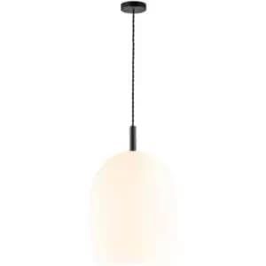 Nordlux Uma 30cm Dome Pendant Ceiling Light Opal White, E27