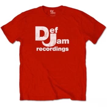 Def Jam Recordings - Classic Logo Unisex Large T-Shirt - Red