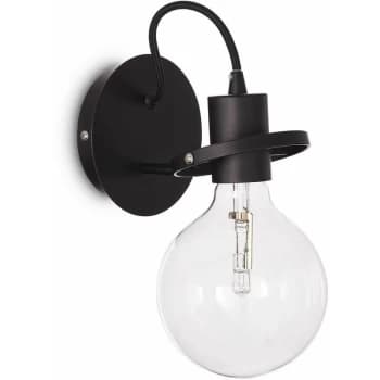 Ideal Lux Radio - 1 Light Wall Light Black, E27
