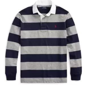 Polo Ralph Lauren Striped Rugby Polo Shirt - Blue