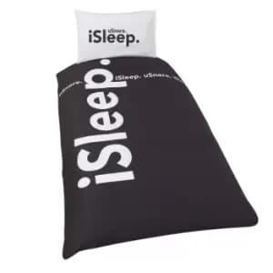 ISleep Reversible Duvet Cover Bedding Set (Single Bed) (Black/White)