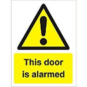 Warning Sign Door Alarmed Plastic 40 x 30 cm