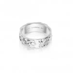 Isla Fossil Band Sterling Silver Ring SSR02_SLV