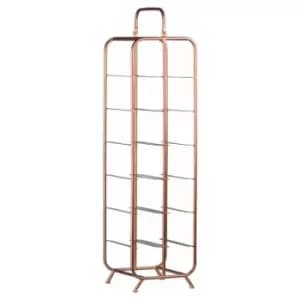 Industrial Inspired Copper Finished 12 Bottle Wine Holder