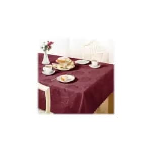 Emma Barclay - Damask Rose Tablecloth, Wine, 52 x 52 Inch
