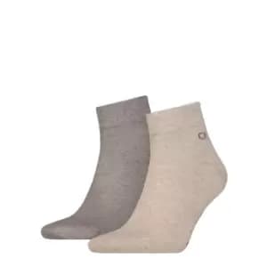 Calvin Klein quarter Socks 2 Pack Mens - Brown
