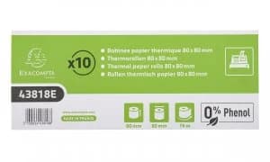 Thermal Rolls Phenol Free 55g 80x80x12mm 76mm PK10