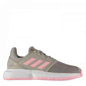 adidas CourtJam Junior Trainers - Grey/Pink