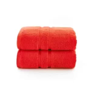 The Lyndon Company Chelsea 2 Pack Hand Towel - Orange