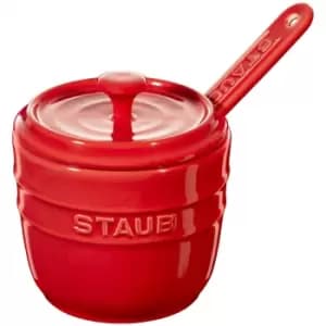 Staub Ceramic Round Sugar Bowl - Cherry