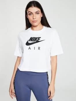 Nike Sportswear Air Short Sleeve Tee - White, Size XL, Women