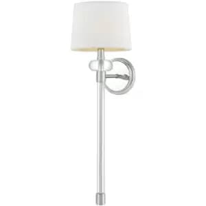 Elstead Quoizel Barbour Wall Lamp with Shade Polished Nickel