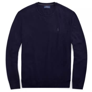 Polo Ralph Lauren Polo Ralph Lauren Marino Wool Crew Neck Jumper - Hunter Navy