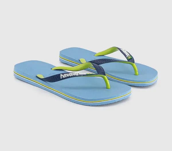 Havaianas Mens Brasil Mix Flip Flops Lavender Blue, 6/7