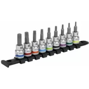 Sealey AK6251 TRX-Star Socket Bit Set 9pc 3/8"Sq Drive - Platinum