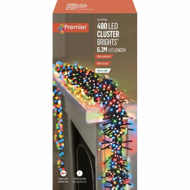 Premier 480 LED ClusterBright Multicoloured Lights