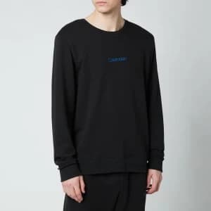 Calvin Klein Mens Chest Logo Sweatshirt - Black - L