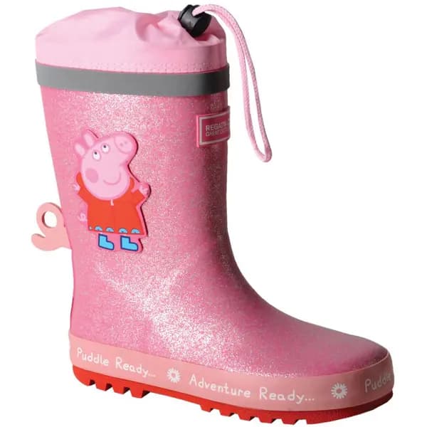 Regatta Boys & Girls Peppa Pig Puddle Wellington Boots UK Size 9 (EU 28) Peppa Pink RKF706-MT1-9