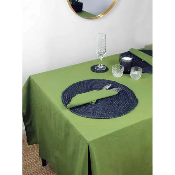 Esselle Avon 100% Cotton 140X240cm Olive Colour Tablecloth