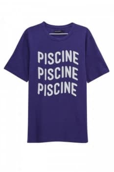 Mens French Connection Piscine Crew Neck T Shirt Blue