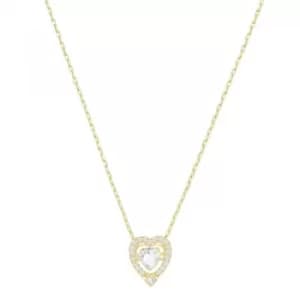 Ladies Swarovski Gold Plated Sparkling Heart Necklace