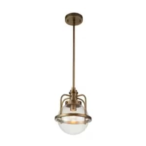 Kichler Triocent Globe Pendant Ceiling Light Natural Brass, IP44