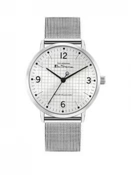 Ben Sherman Blush Dial Stainless Steel Mesh Strap Mens Watch, One Colour, Men