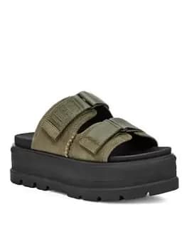 UGG Clem Wedge Sandal - Olive, Burnt Olive Suede, Size 3, Women