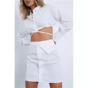 I Saw It First White Button Front Skirt - White