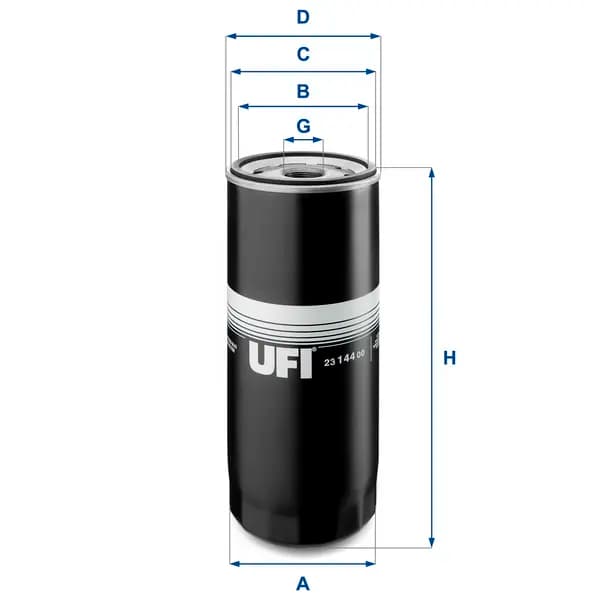 UFI 23.144.00 Oil Filter Oil Spin-On