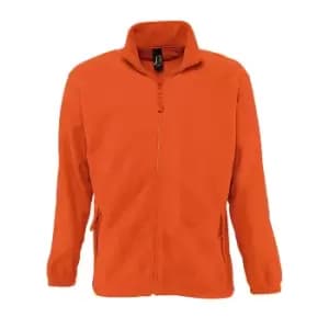 SOLS Mens North Full Zip Outdoor Fleece Jacket (3XL) (Neon Orange)