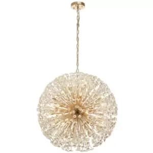 Luminosa Salisbury Ceiling Pendant 80cm Sphere 24 Light G9 French Gold, Crystal