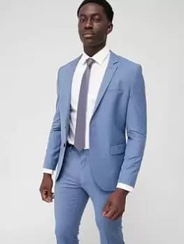 HUGO Arti Wedding Suit Jacket - Light Pastel Blue , Light Pastel Blue, Size 48, Men