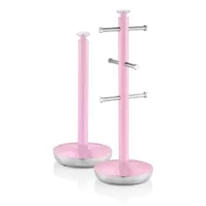 Swan Towel Pole and Mug Tree Set - Pink