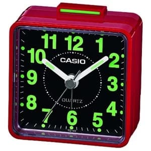 Casio Square Beep Alarm Clock - Red/Green